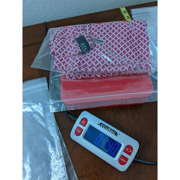 ANA Tunic Blouse M Pink Printed Hi Low V Split Neck Tie Front Office Relaxed Fit - Picture 11 of 12